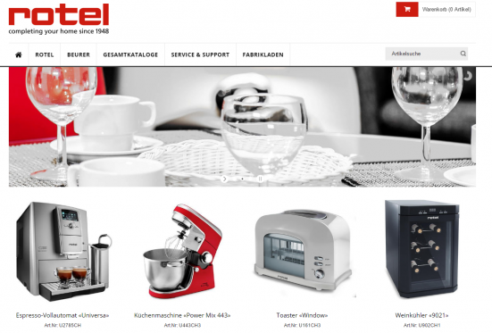 Webshop Rotel by myfactory